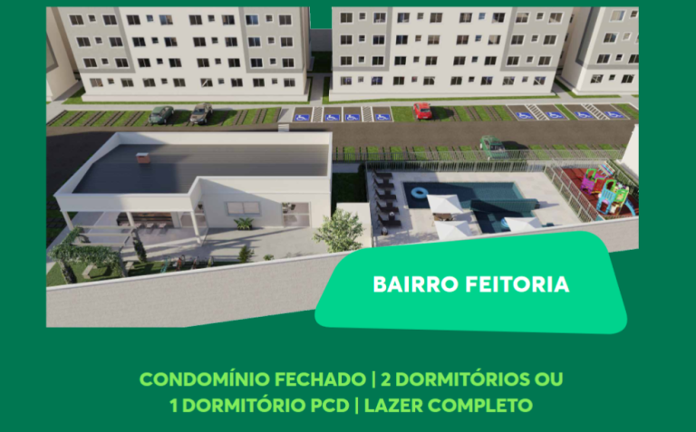 APARTAMENTO NA PLANTA EM SÃO LEOPOLDO – BAIRRO FEITORIA – 2 DORMITÓRIOS