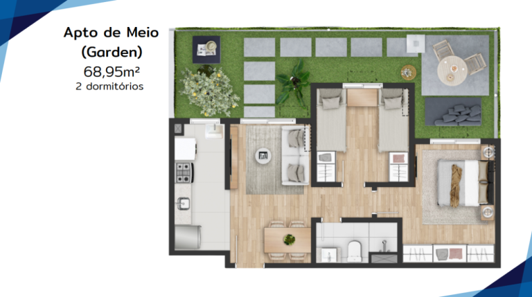 APARTAMENTO NA PLANTA EM SÃO LEOPOLDO – 2 DORMITÓRIOS