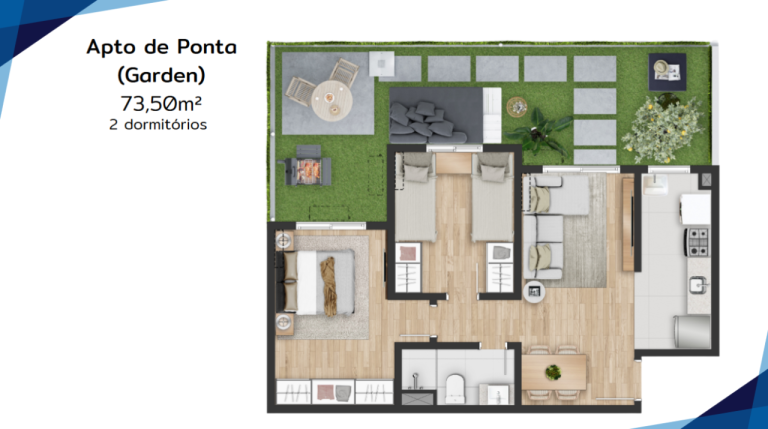 APARTAMENTO NA PLANTA EM SÃO LEOPOLDO – 2 DORMITÓRIOS