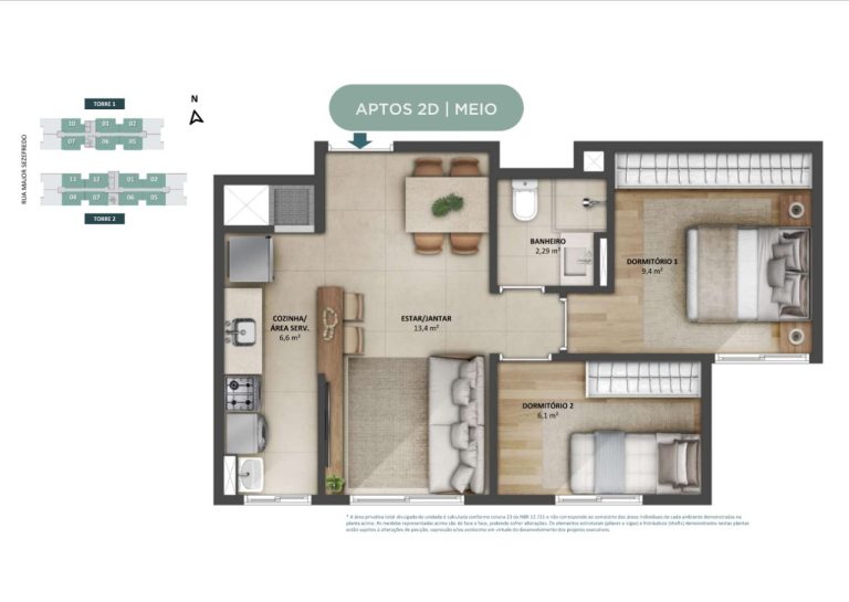 Apartamento na Planta em Canoas – Residencial Open Major