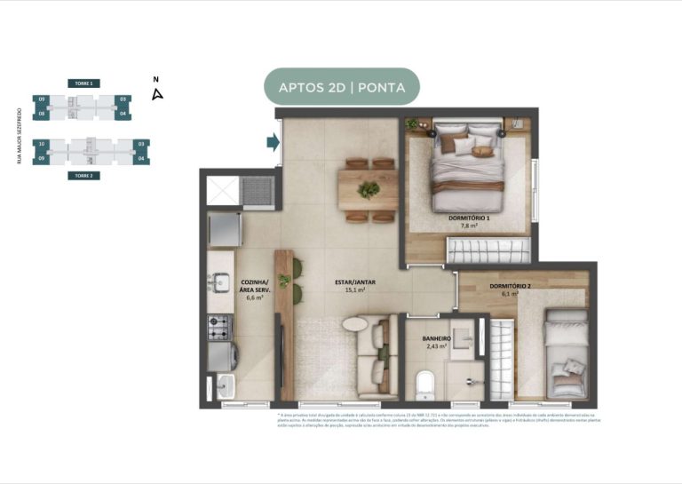 Apartamento na Planta em Canoas – Residencial Open Major
