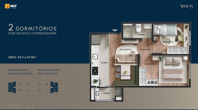 APARTAMENTO NA PLANTA EM NOVO HAMBURGO – RESIDENCIAL VISION