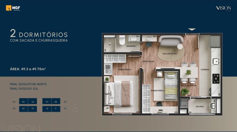 APARTAMENTO NA PLANTA EM NOVO HAMBURGO – RESIDENCIAL VISION