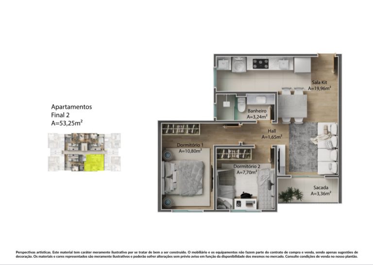 Residencial Vivaldi – Apartamento na Planta em Tijucas – SC