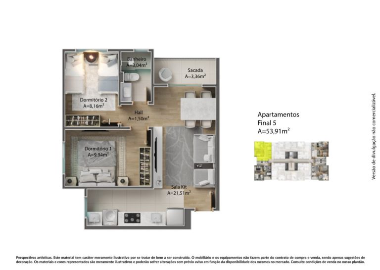Residencial Vivaldi – Apartamento na Planta em Tijucas – SC