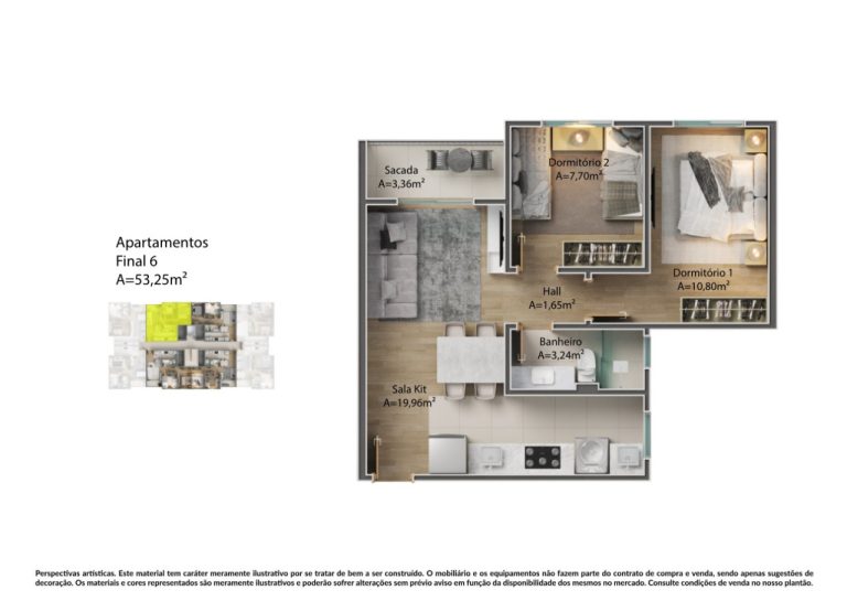 Residencial Vivaldi – Apartamento na Planta em Tijucas – SC