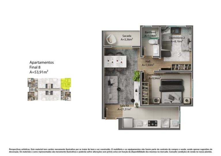 Residencial Vivaldi – Apartamento na Planta em Tijucas – SC