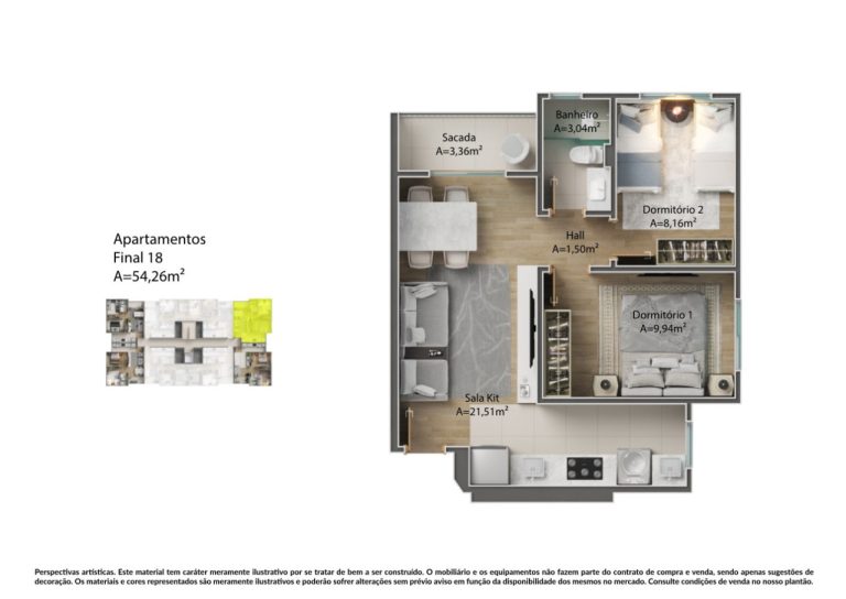 Residencial Vivaldi – Apartamento na Planta em Tijucas – SC