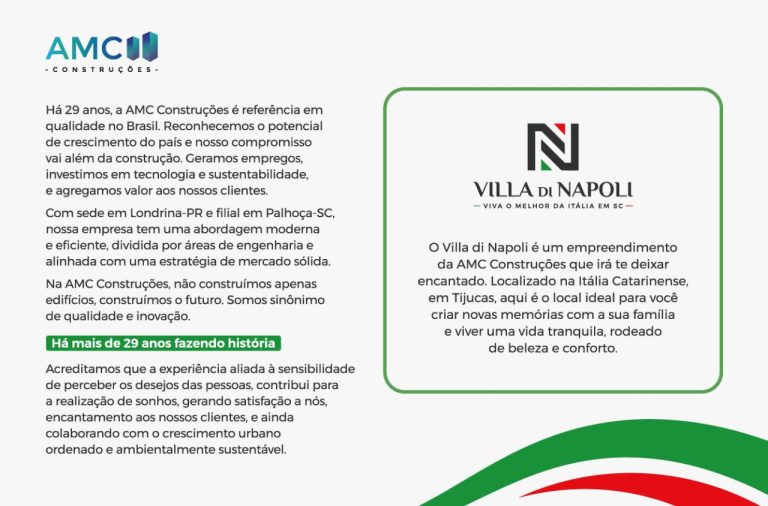 Residencial Villa Di Napoli – Apartamento na Planta em Tijucas – SC